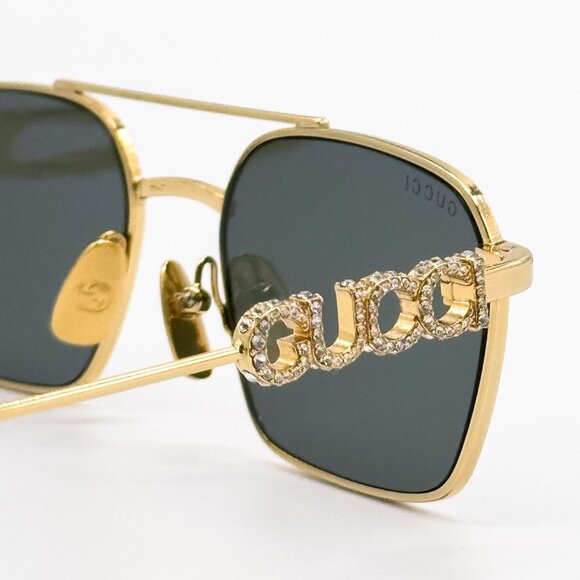 NEW GUCCI SUNGLASSES GOLD UNISEX EYEWEAR GUCCI GG1804S 001 main image 8
